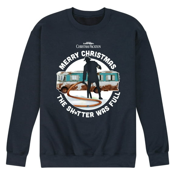 National Lampoon's Christmas Vacation - The Sh*tter Was Full - Men's Crew Neck Fleece Pullover
