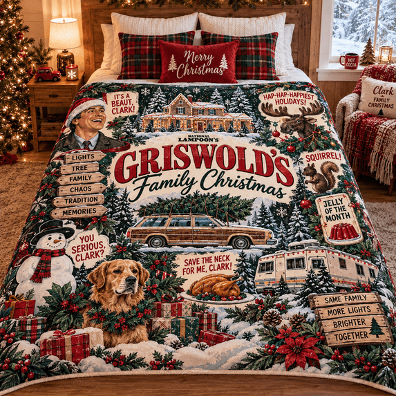 Sammer Weekend National Lampoons Christmas Vacation Flannel Blanket, Clark Griswold ...