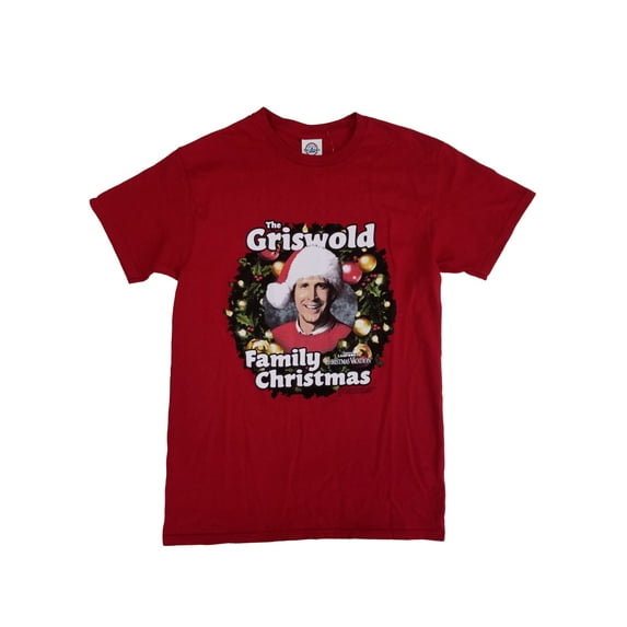 National Lampoons Christmas Vacation Mens Dark Red Holiday T-Shirt Small