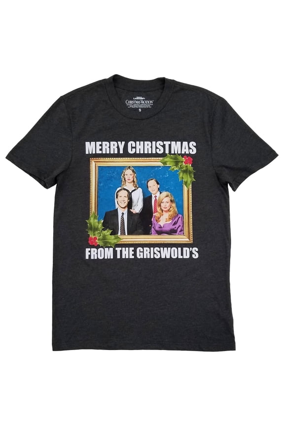 s Christmas Vacation Mens Gray Merry Christmas T-Shirt Small