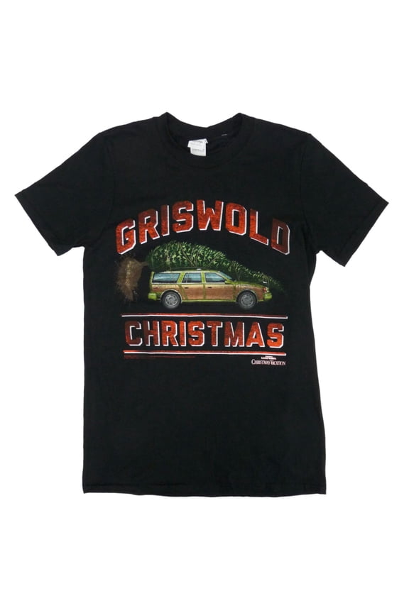 s Mens Black Griswold Family Christmas T-Shirt S