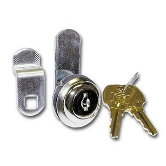 National Lock N8053 04G KD 0.88 in. Disc Tumbler Cam Lock - Antique Brass