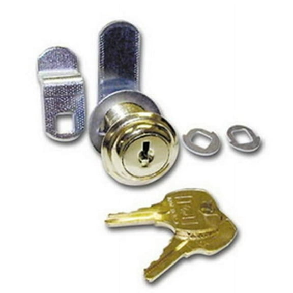 National Lock N8073 03 346 0.88 in. Disc Tumbler Cam Lock with Flexafunction - Brass