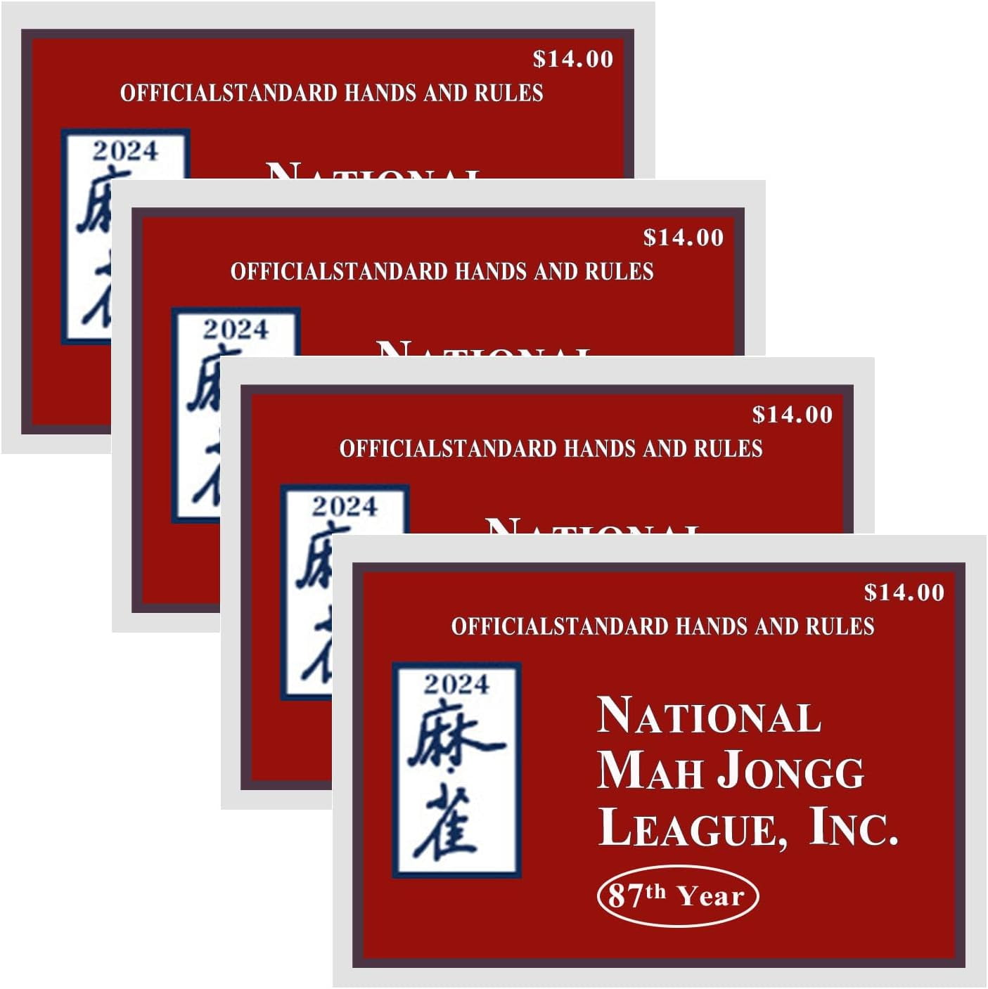 National Mah Jongg League 2024 Large Size Card Mah Jongg Card