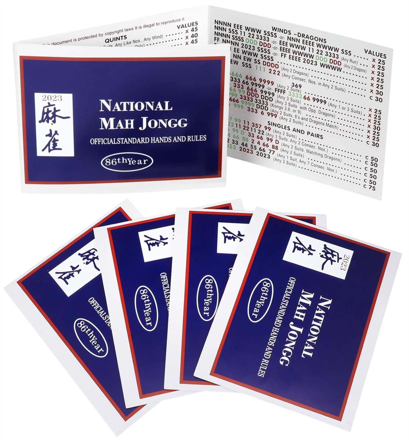 National Mah Jongg League 2025 Large Size Card Mah Jongg Card