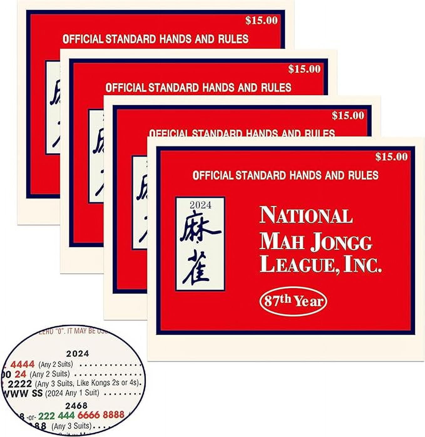 National Mah Jongg League 2024 Large Size Card - Mah Jongg Card ...