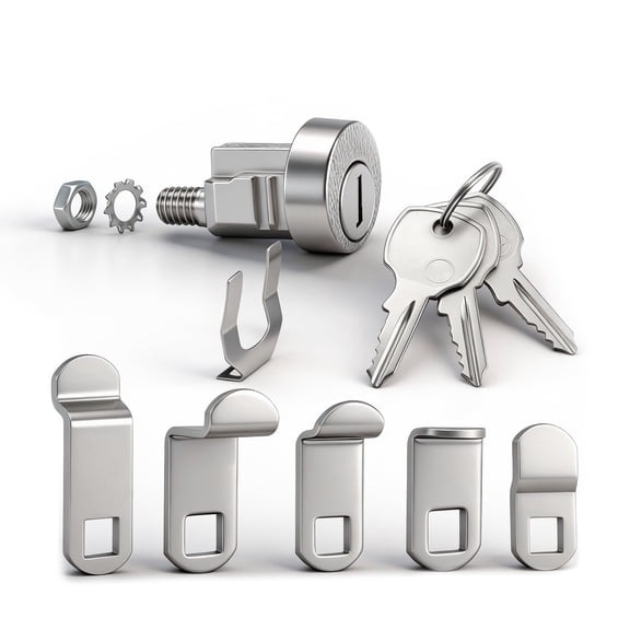 National Mailbox Locks with Keys Replacement, 1-Pack Mailbox Locks with 3 Keys & 5 Locking Plates, Clockwise Operation ML-01
