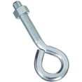 thumbnail image 1 of National Hardware Eye Bolt N347-666 Zinc Plated - Steel, Hex Nut Included - 0.62" x 6", 3 Pack, 1 of 2