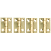 National Hardware N211-177 Decorative Narrow Hinge, 1 in H Door Leaf, 0.02 in Thick Door Leaf, Brass, Solid Brass, 2 lb