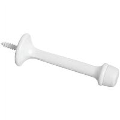 National Hardware N248-419 Door Stop, 3 in Projection, Die-Cast Zinc/Rubber, White