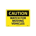 thumbnail image 1 of National Marker Caution Signs; Watch For Moving Vehicles 10X14 .040 Aluminum C675AB, 1 of 1