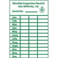 thumbnail image 1 of National Marker Company ML1 NMC ML1 Monthly Inspection Record Label, 1 of 1