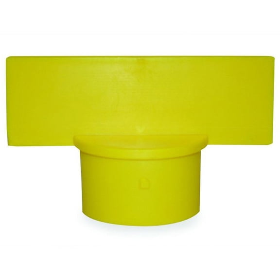 National Marker Company Warning Post Sign Adapter Yellow