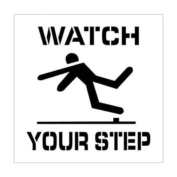 National Marker Corp. PMS201 Watch Your Step Plant Marking Stencil
