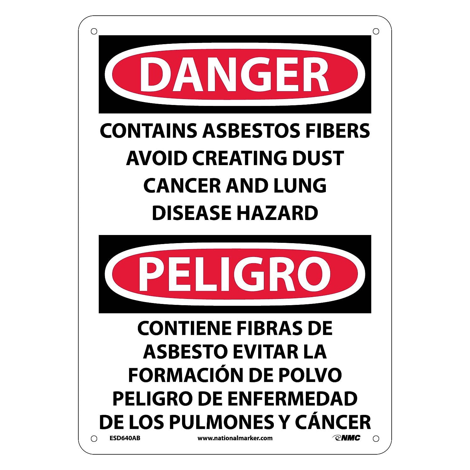 National Marker Danger Contains Asbestos Fibers Avoid Creating Dust
