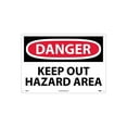 thumbnail image 1 of National Marker Danger Keep Out Hazard Area 14X20 Rigid Plastic Danger Sign D568RC, 1 of 1