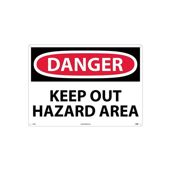 National Marker Danger Keep Out Hazard Area 20X28 .040 Aluminum Danger Sign D568AD