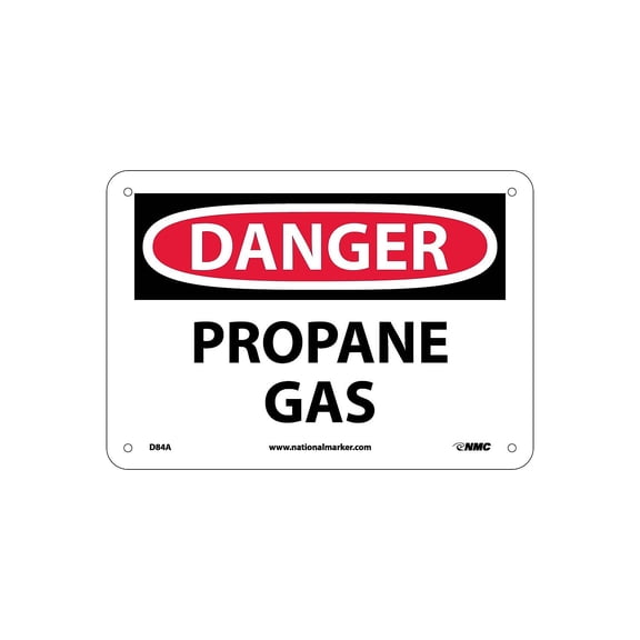 National Marker Danger Signs; Propane Gas 7X10 .040 Aluminum D84A
