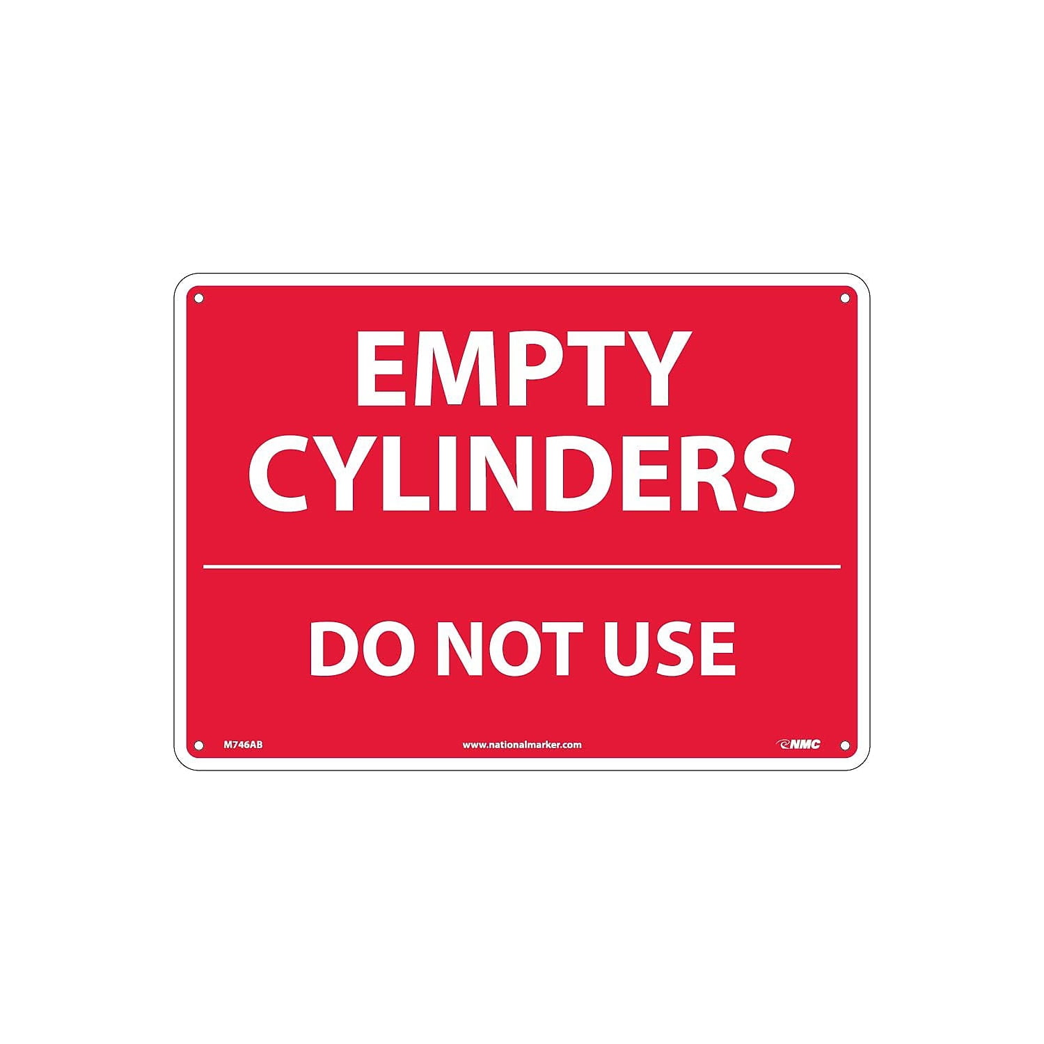 National Marker Empty Cylinders Do Not Use 10X14 .040 Aluminum M746AB ...