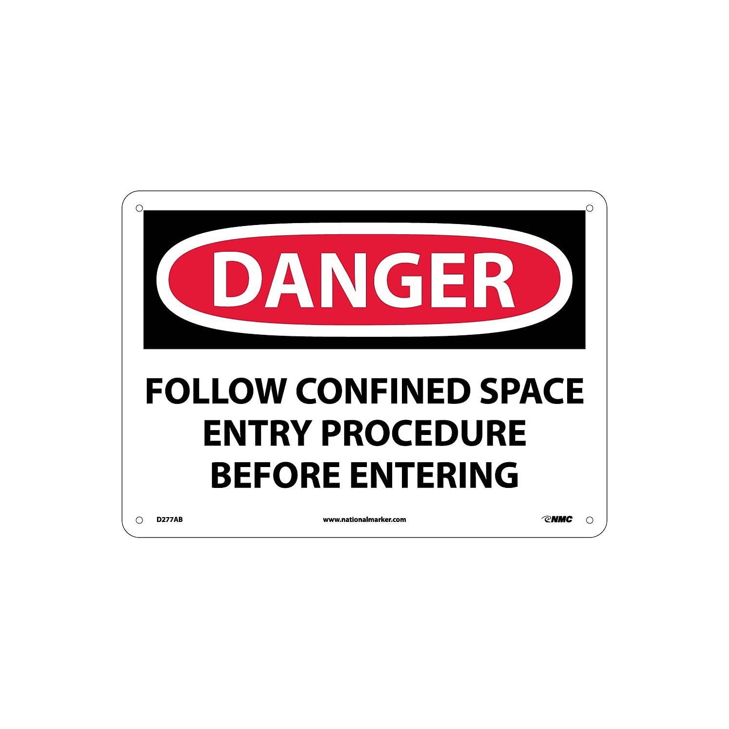 National Marker Follow Confined Space Entry Procedure Before. . . 10X14 ...