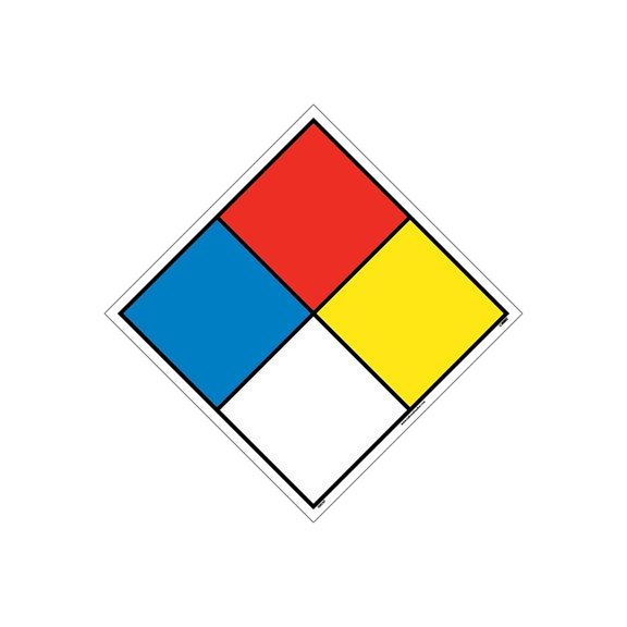 National Marker Hazard Identification System Labels; 8X8 Adhesive Vinyl HMS8P