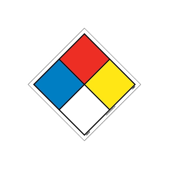 National Marker Hazardous Materials System Labels; 4 1/2X4 1/2 Adhesive Vinyl 5/Pack HMS4P