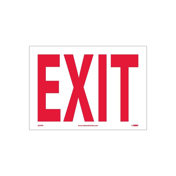 National Marker Information Labels; Exit 10X14 Adhesive Vinyl M24PB