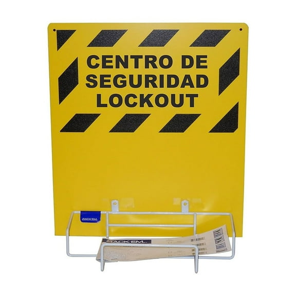 National Marker Loto Electrical Lockout Bilingual Backboard And Rack 20X14 LORK2BI