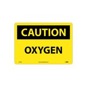 National Marker Oxygen 10X14 .040 Aluminum Caution Sign C575AB
