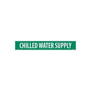 National Marker Pipemarker; Adhesive Vinyl Chilled Water Supply 2X14 1 1/4" Cap Height A1048G