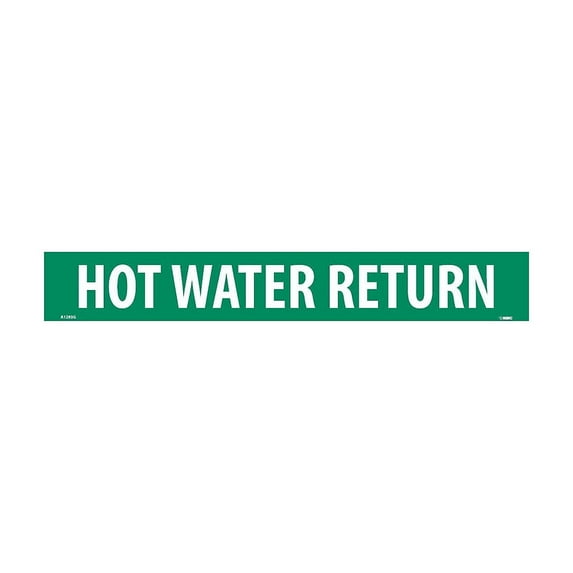 National Marker Pipemarker; Hot Water Return 2X14 1 1/4 Letter Adhesive Vinyl A1293G