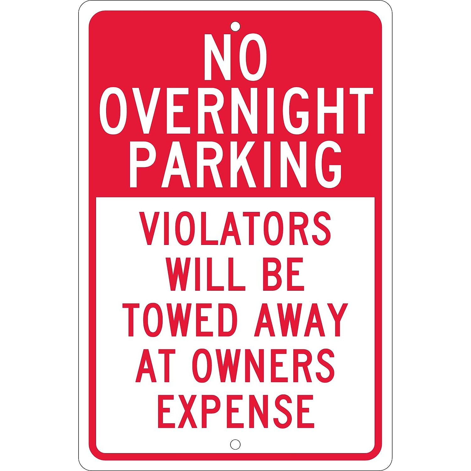 „No Parking“ Schild Aus Alu – 25,4x35,6 Cm, Reflektierend, 2 Stück, Wetterfest