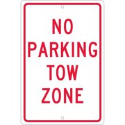 National Marker Reflective "No Parking Tow Zone" Parking Sign 18" x 12" Aluminum TM38H