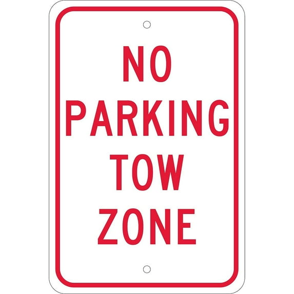 National Marker Reflective "No Parking Tow Zone" Parking Sign 18" x 12" Aluminum (TM38J)
