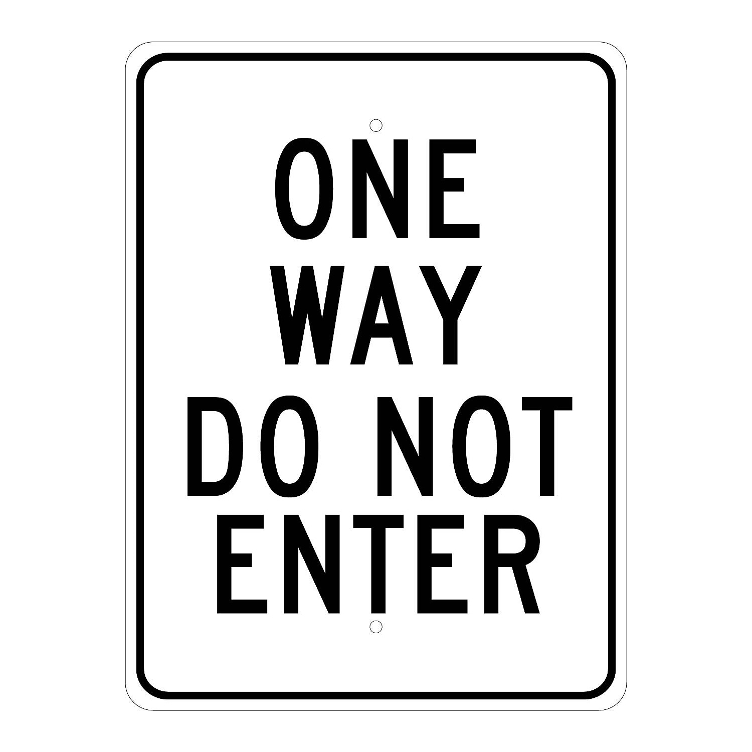 National Marker Reflective "One Way Do Not Enter" Regulatory Traffic