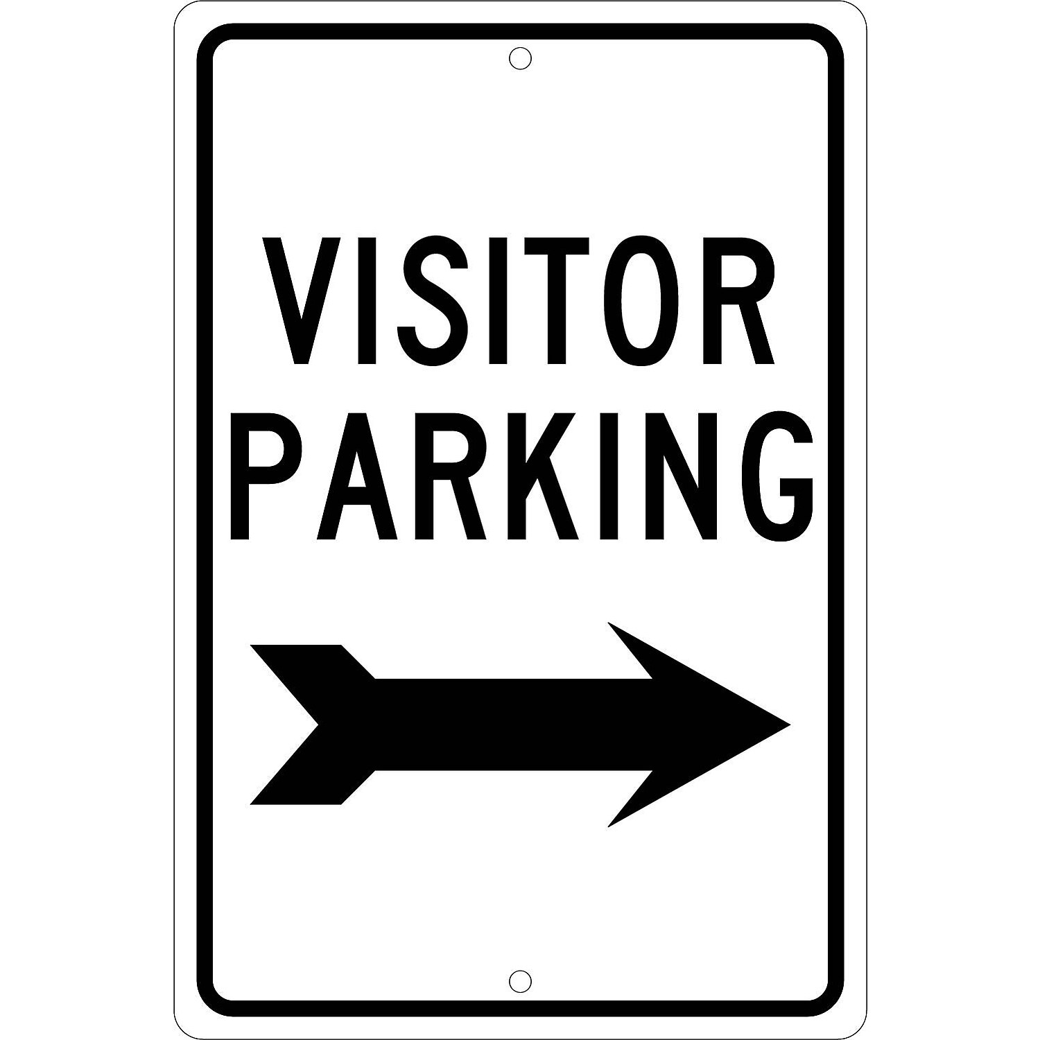 National Marker Reflective "Visitor Parking Right" Parking Sign 18" x