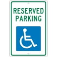 thumbnail image 1 of Aluminum Sign - Reserved Parking Handicapped Logo - .063"" Thick TM87H, 1 of 3