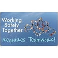 thumbnail image 1 of National Marker Safety Banners; Working Safety Together Requires Teamwork 3Ft X 5Ft BT548, 1 of 1