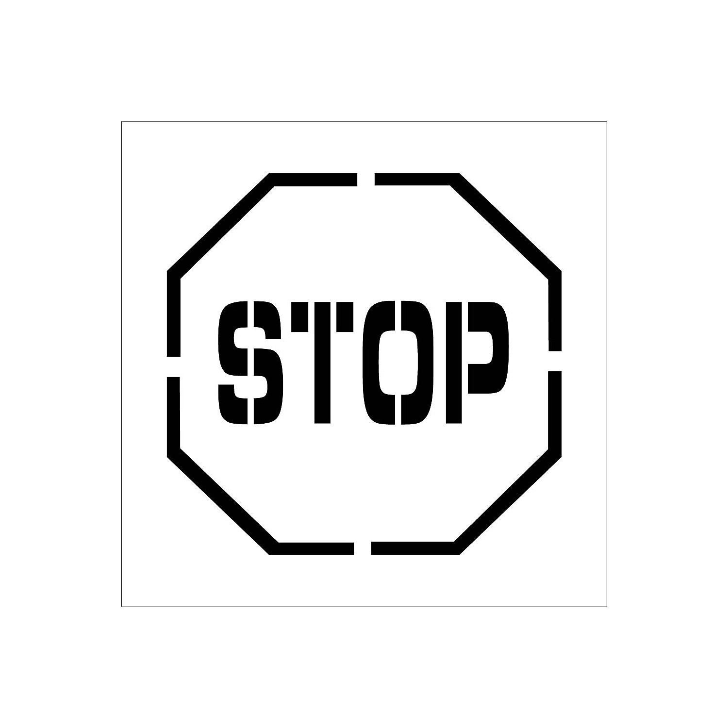 National Marker Stencil "Stop " 24" x 24" (PMS203)