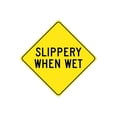 thumbnail image 1 of National Marker Traffic Warning Signs; Slippery When Wet 24X24 .080 Hip Ref Aluminum TM212K, 1 of 1