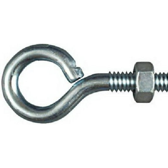 National Mfg N221-085 1/4" x 2" Eye Bolts, Zinc Plated - Quantity of 100