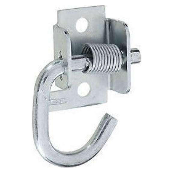 National Mfg N237-040 Zinc Plated Spring Loaded Rope Tarp Hooks Brackets - Quantity of 10