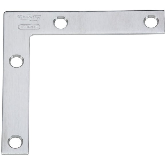 National Mfg. National Catalog V417 Stainless Steel Flat Corner Brace - Pack of 6