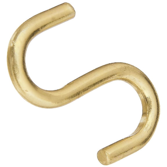 National Mfg. National Solid Brass Open S Hook - Pack of 8