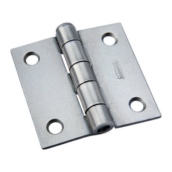 National Hardware N139-659 Broad Hinge, 2 in W Frame Leaf, 0.077 in Thick Frame Leaf, Cold Rolled Steel, Steel, 38 lb