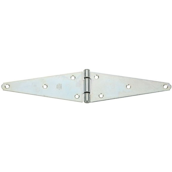 National N128157 8" Heavy Strap Hinge Zinc Plated