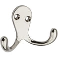 thumbnail image 1 of National Hardware N199-232 V163 Double Clothes Hooks in Nickel, 2 pack, 1 of 7