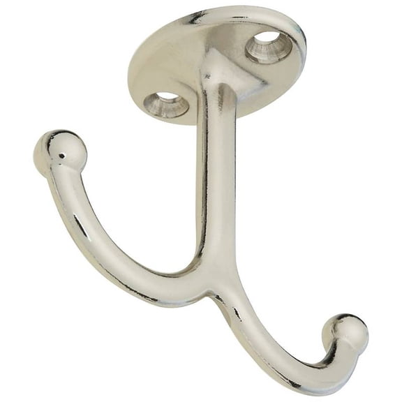 National Hardware Nickel Undershelf Wardrobe Hook, 2 per Card N245-837