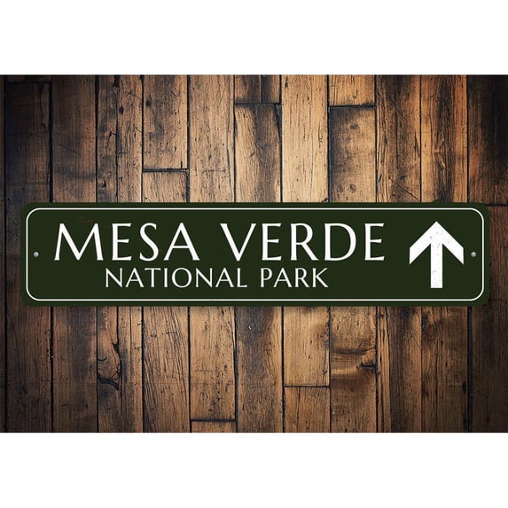 National Park Arrow Novelty Sign, Metal Wall Decor - 4x18 inches