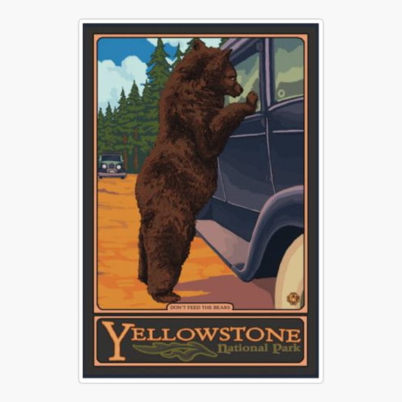 National Park Bear Vinyl Decal Sticker